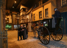 Exhibition Plus. A new look at the famous Victorian Street. Light and sound programme.  Day to night